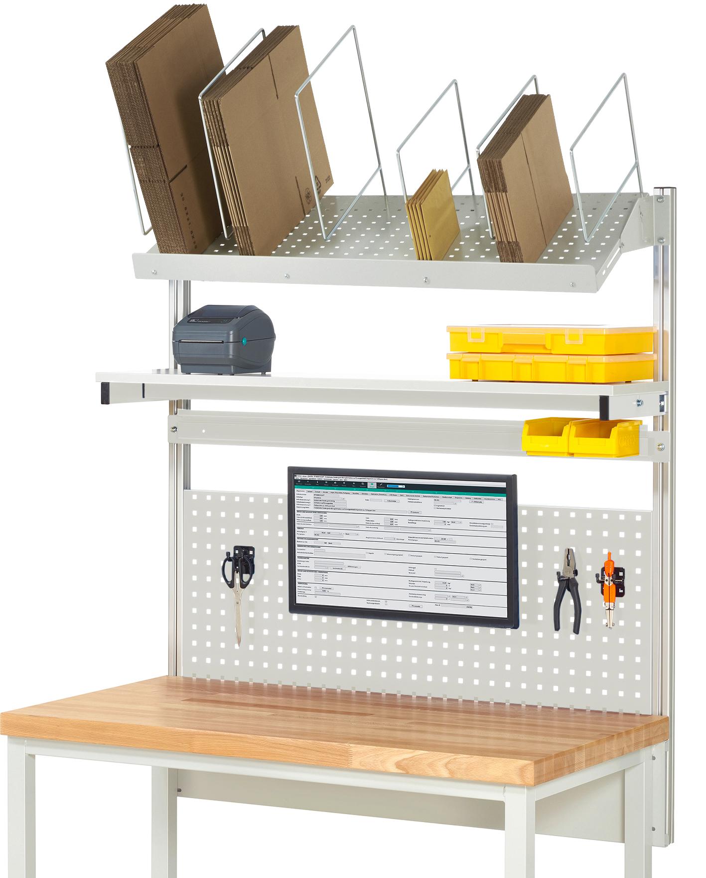 System-Aufbau - Komplettset 03 für Produktbreite 1250 mm