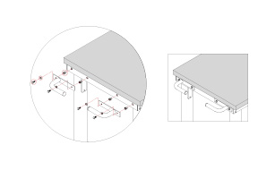 Montageanleitung zur Befestigung von Schiebegriffen.