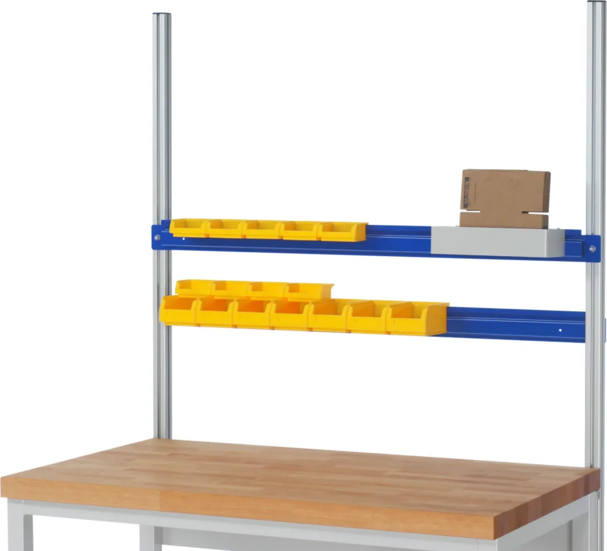 Halteschiene für Sichtlagerkästen 2000 mm Breite