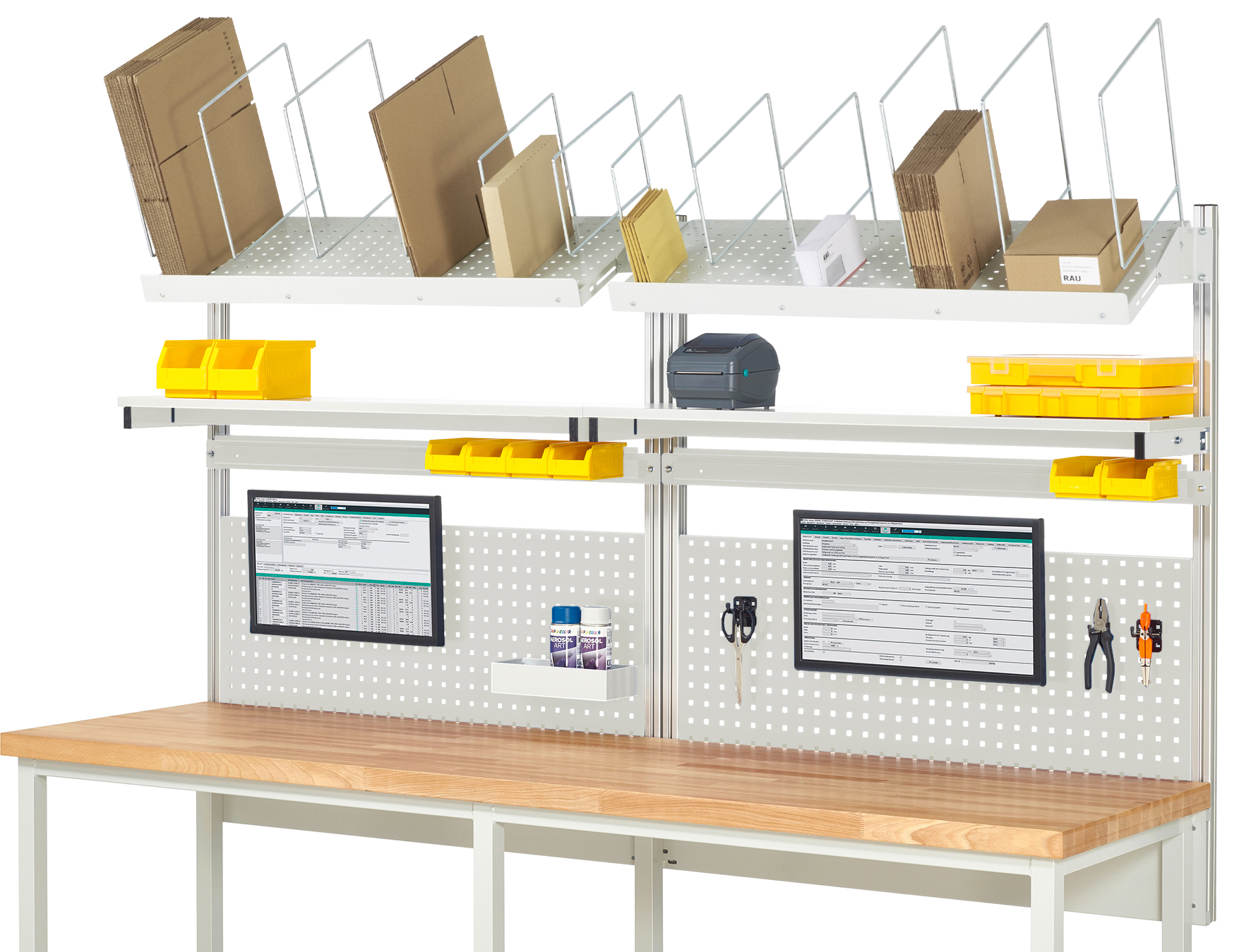 System-Aufbau - Komplettset 03 für Produktbreite 2500 mm