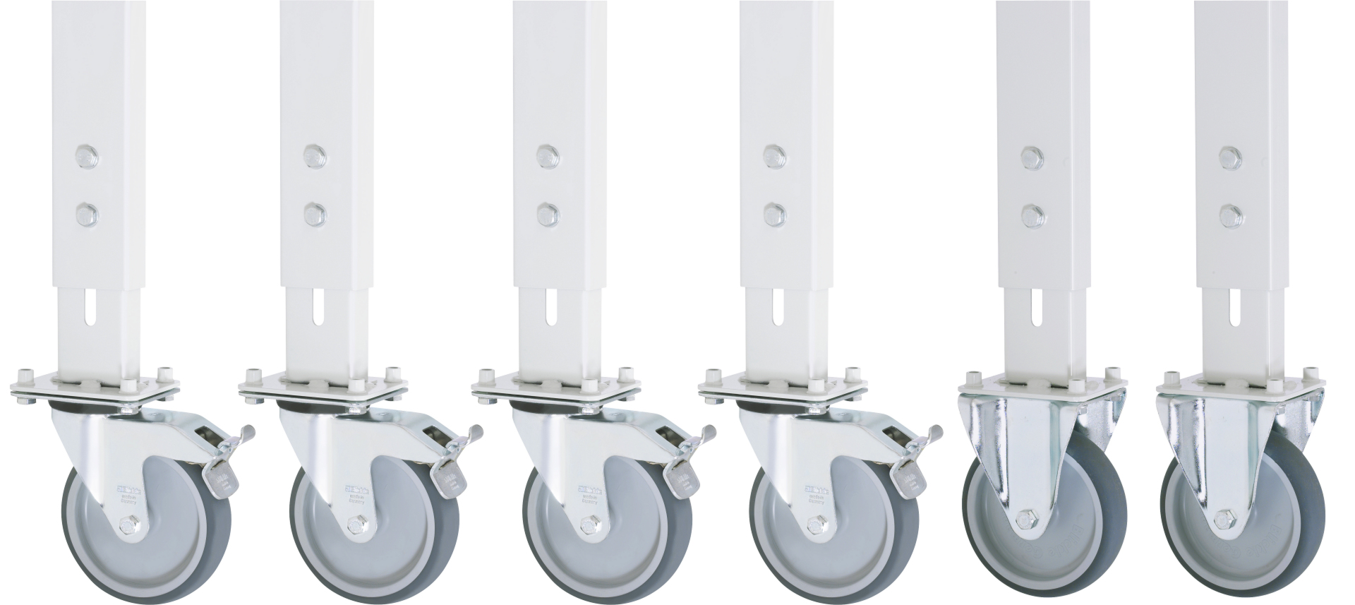 Rollensatz für Grund- und Anbautisch Serie Tom (6 Lenkrollen) Rollensatz für Grund- und Anbautisch Serie Tom (6 Lenkrollen)