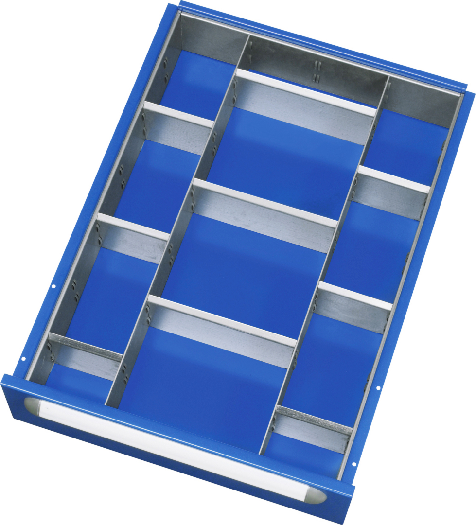 Schubladen-Einteilungs-Set für Serie E 60-90 mm Schubladen-Einteilungs-Set für Serie E 60-90 mm