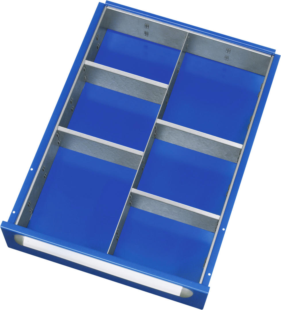 Schubladen-Einteilungs-Set für Serie E 60-90 mm Schubladen-Einteilungs-Set für Serie E 60-90 mm